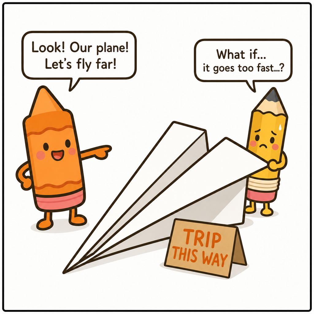 Smudge Rides The Paper Airplane — panel 1