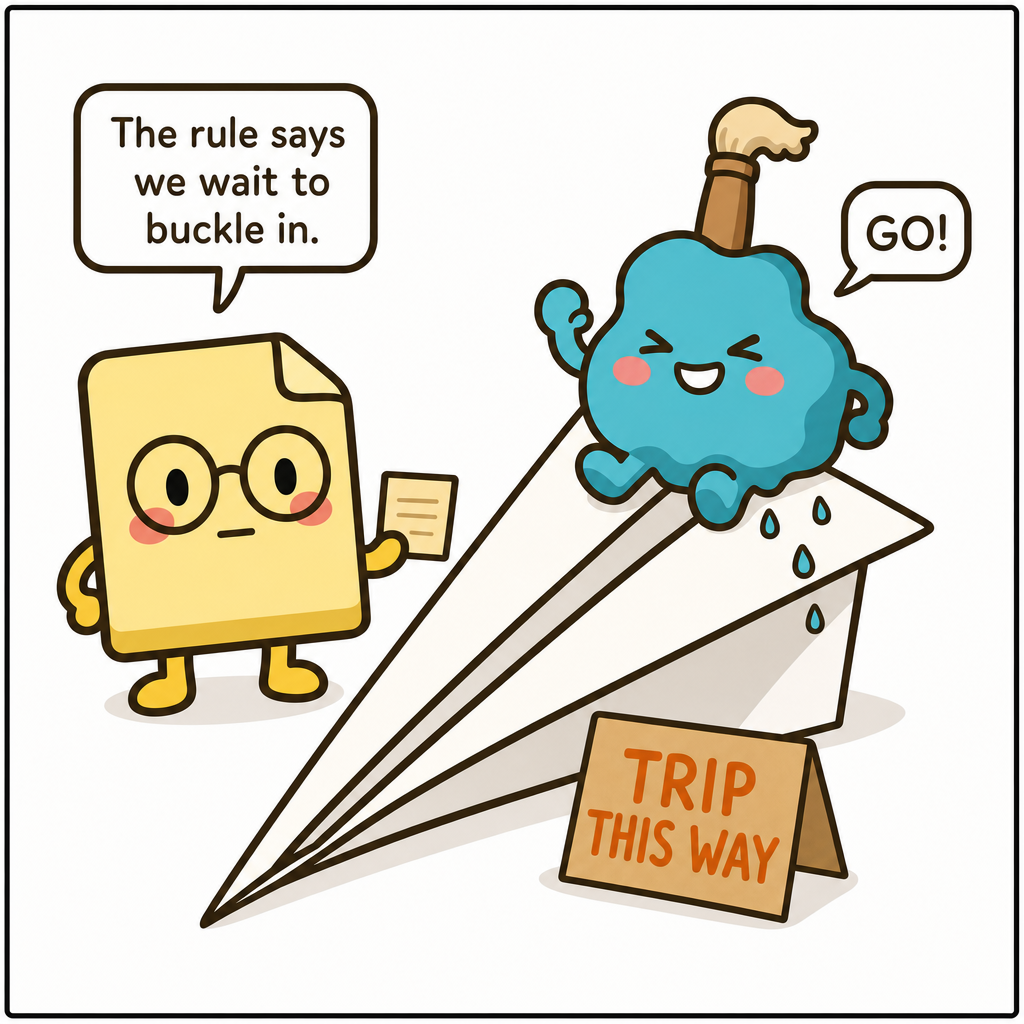 Smudge Rides The Paper Airplane — panel 2