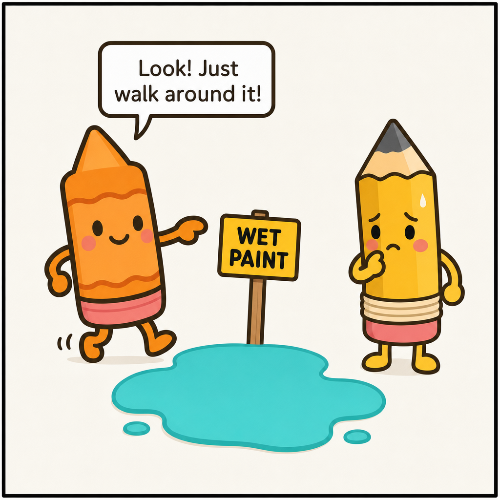 Nobody Steps On The Wet Paint — panel 2