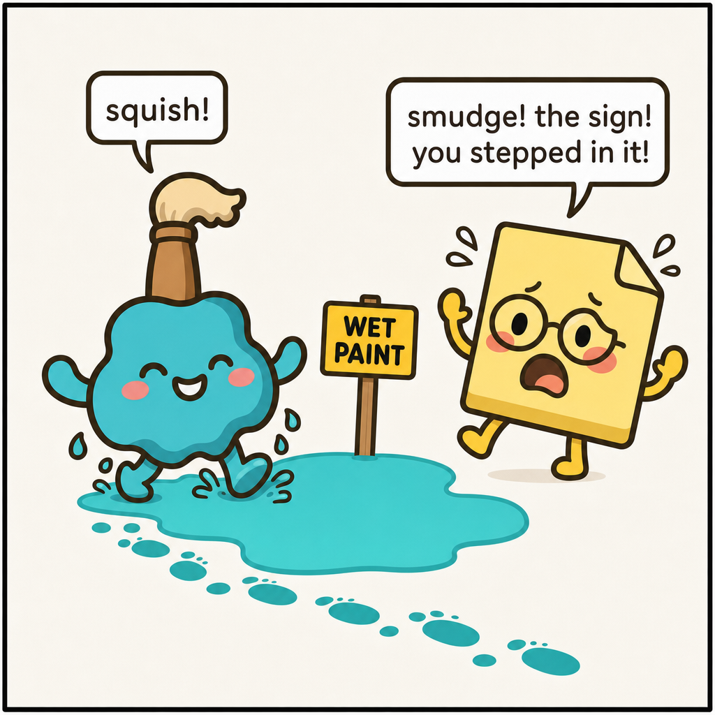 Nobody Steps On The Wet Paint — panel 3