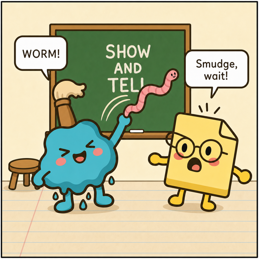 Smudge Brings A Worm — panel 3