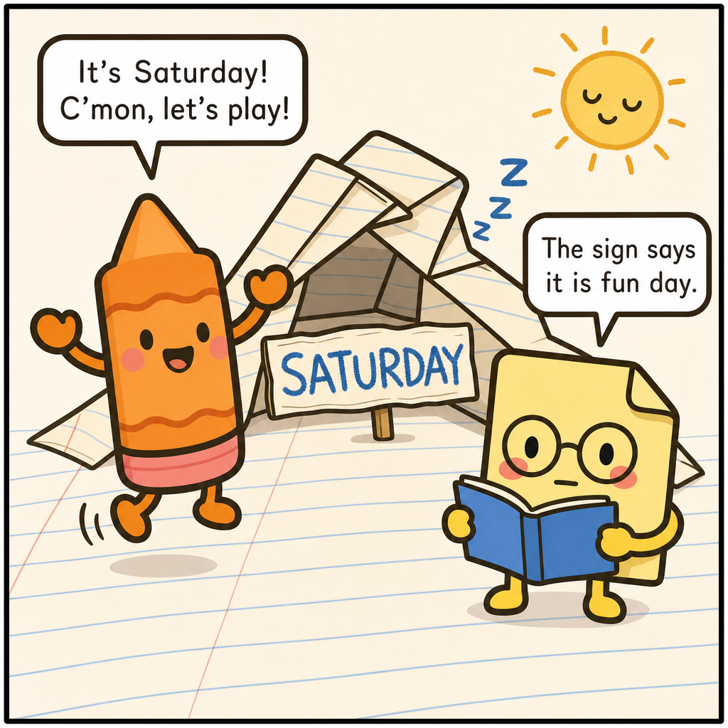 Smudge Sleeps In On Saturday — panel 1