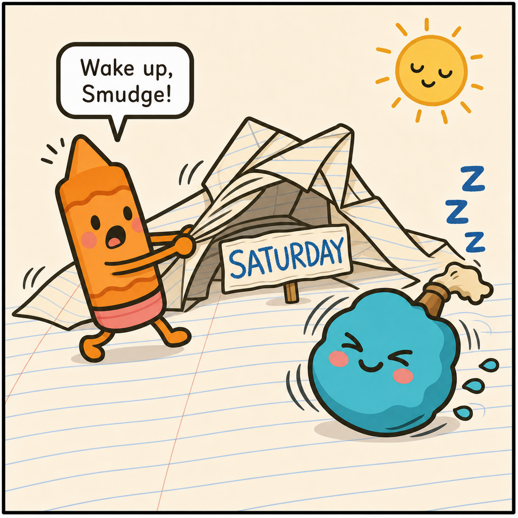 Smudge Sleeps In On Saturday — panel 3